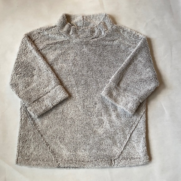 Dylan pullover top Shag Sherpa mock neck gray XS NWT - Picture 3 of 12